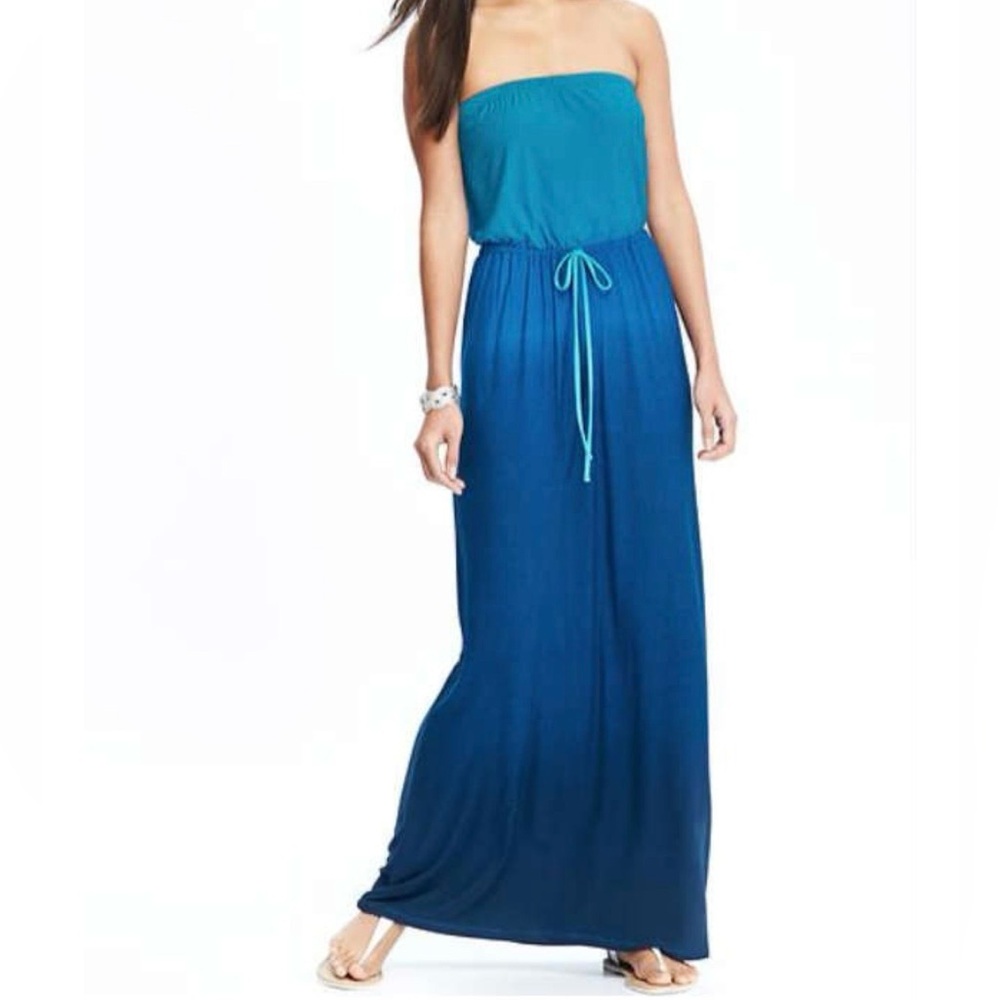 Old Navy Strapless Ombré Maxi Dress
